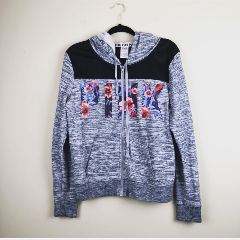 🌺 PINK 🌺 Victoria Secret Hawaiian print full zip